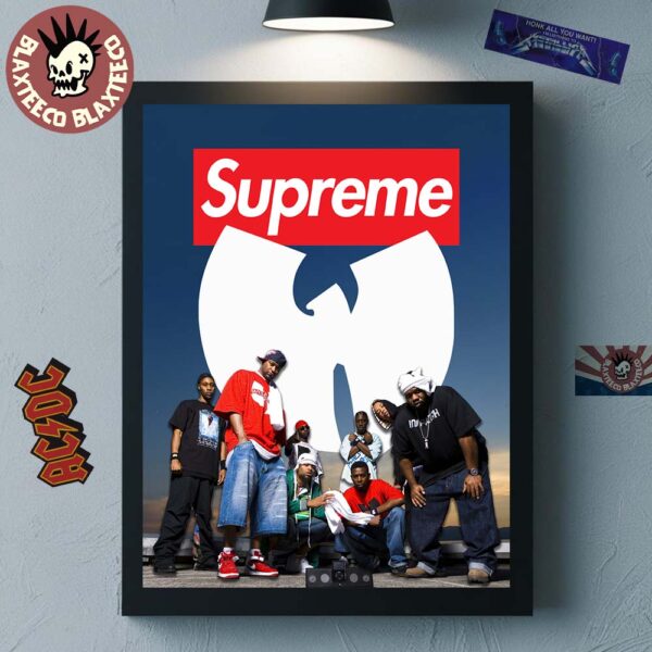 Wu Tang Clan x Supreme Photo Two NYC Icons Linking Up Poster Canvas For Home Decor