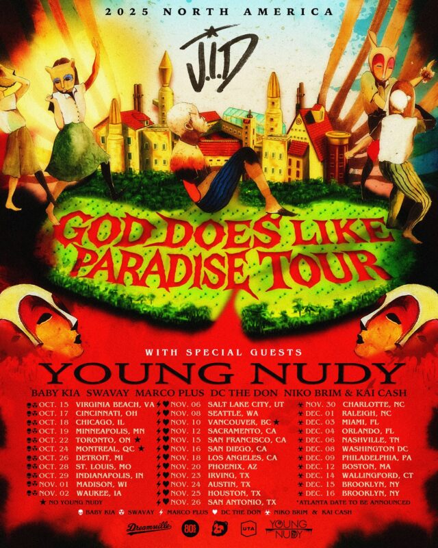 Young Nudy God Does Like Paradise Tour 2025 North America Cities Dates