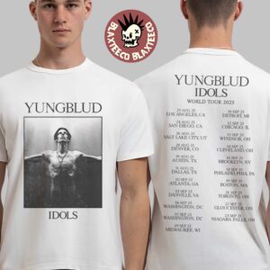 Yungblud Idols World Tour 2025 White Date Back T-Shirt