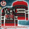 ACDC High Way To Hell X Hells Bells Signature Albums Xmas Black And Red Ugly Christmas Sweater