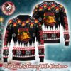 ACDC Signature Cannon For Those About To Rock Knitted Purple Ugly Christmas Sweater