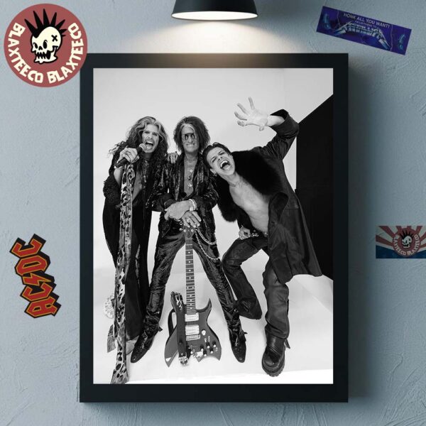 Aerosmith X Yungblud One More Time Black And White Photo Poster Canvas For Home Decor