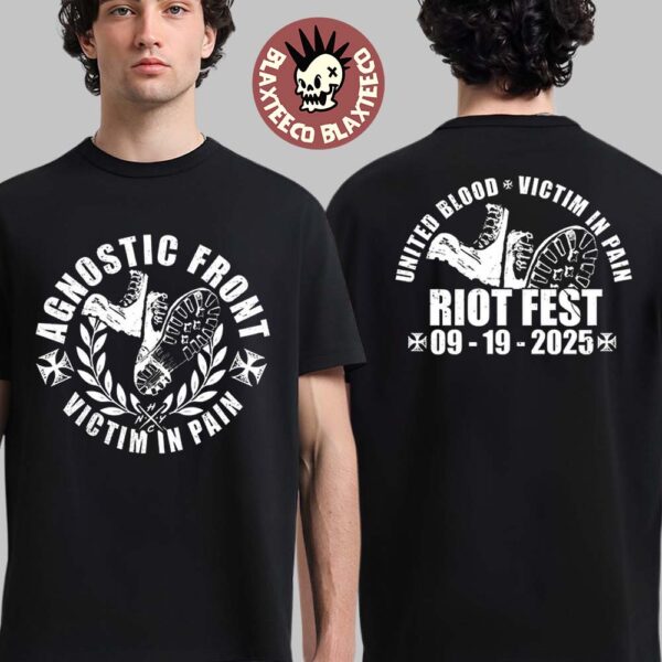 Agnostic Front Victim In Pain Riot Fest 2025 Merch Chicago On September 19 2025 Unisex T-Shirt