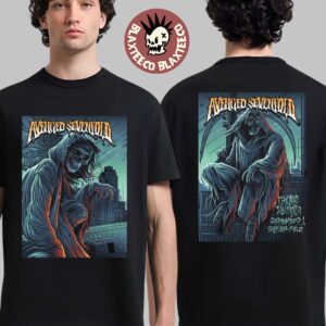 Avenged Sevenfold Chicago Illinois 2025 Night 1 And 2 Venue Poster Combined Art At Soldier Field On August 31 And September 1 2025 Two Sided T-Shirt