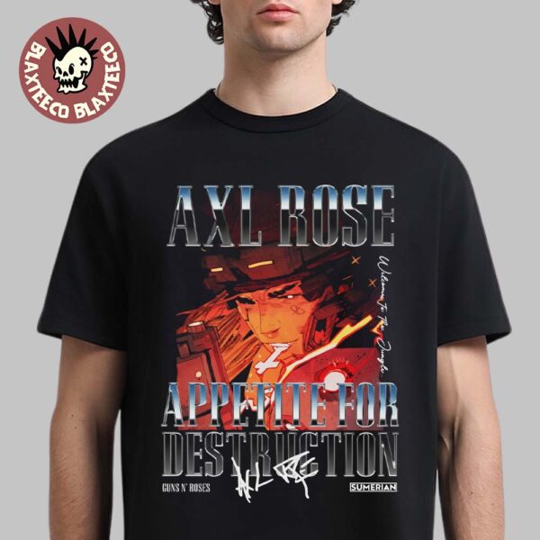 Axl Rose Appetite for Destruction Guns N Roses X Sumerian Comics Cover Art T-Shirt