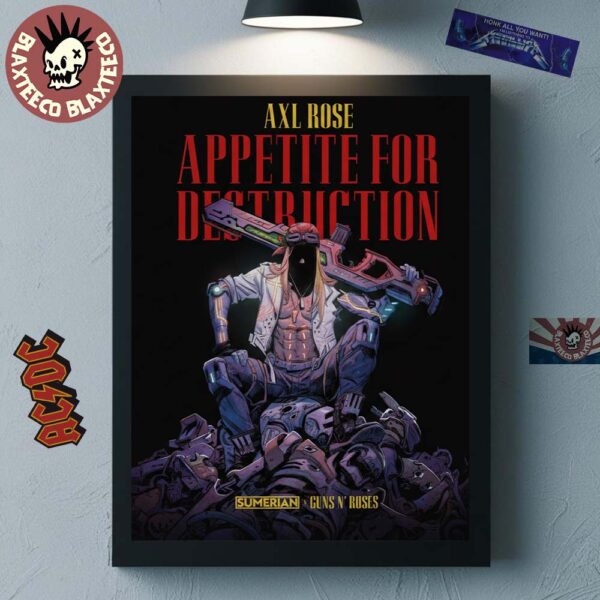 Axl Rose Appetite for Destruction Guns N Roses X Sumerian Comics Cover Art Home Decor Poster Canvas