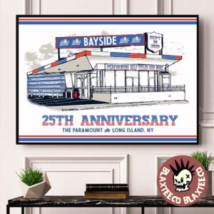 Bayside 25th Anniversary Long Island New York 2025 Venue Poster At The Paramount On September 26 2025 Performing Self Titled And More Poster Canvas