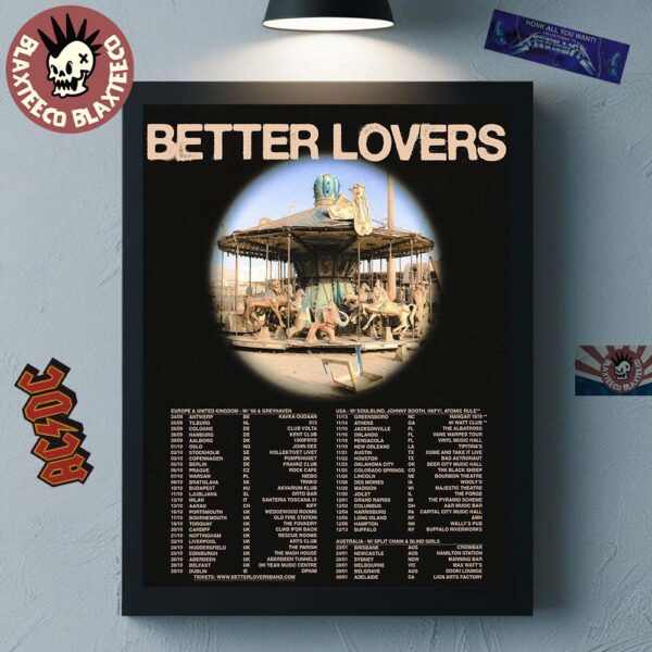Better Lovers World Tour 2025-2026 Europe And UK North American And Australia Schedule Dates Home Decor Poster Canvas