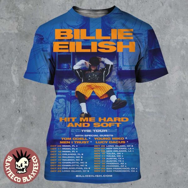 Billie Eilish Hit Me Hard And Soft The Tour Fall US Shows New Schedule Dates On October And November 2025 All Over Print Shirt