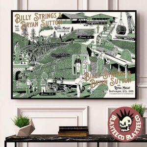 Billy Strings And Bryan Sutton Boone North Carolina 2025 Night 1 And 2 Combined Poster At The Schaefer Center for the Performing Arts On September 11 12 2025 Poster Canvas