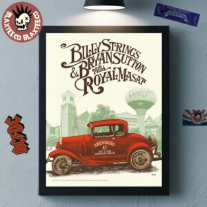 Billy Strings And Bryan Sutton With Royal Masat 2025 On Tour In Owensboro Kentucky Night 1 Venue Poster At Woodward On September 5 2025 Poster Canvas