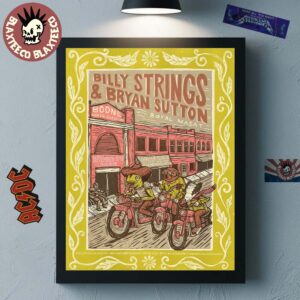 Billy Strings And Bryan Sutton With Royal Masat Boone North Carolina 2025 Dual Night Poster At The Schaefer Center for the Performing Arts On September 11 And 12 2025 Poster Canvas