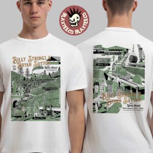 Billy Strings And Bryan Sutton With Royal Masat Boone North Carolina 2025 Night 1 And 2 Combined Poster At The Schaefer Center for the Performing Arts On September 11 12 2025 Two Sided T-Shirt