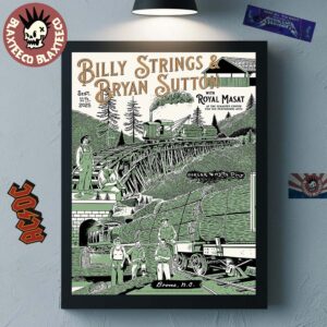Billy Strings And Bryan Sutton With Royal Masat Boone North Carolina 2025 Night 1 Poster At The Schaefer Center for the Performing Arts On September 11 2025 Poster Canvas