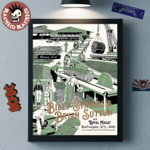 Billy Strings And Bryan Sutton With Royal Masat Boone North Carolina 2025 Night 2 Poster At The Schaefer Center for the Performing Arts On September 12 2025 Poster Canvas