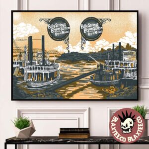 Billy Strings Nashville Tennessee Uncut Print Night 1 And 2 Venue Poster At Ryman Auditorium On September 14 And 15 2025 By Travis Bone Home Decor Poster Canvas