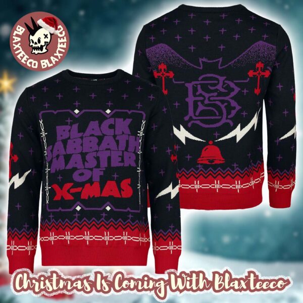 Black Sabbath Master Of Xmas Holiday 2025 Ugly Christmas Sweater
