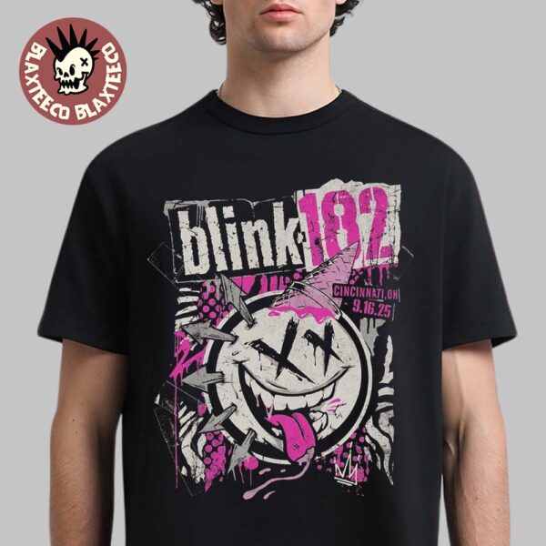 Blink 182 Cincinnati Ohio 2025 Venue Tee At Riverbend Music Center On September 16 2025 Unisex T-Shirt