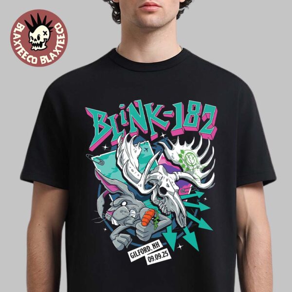 Blink 182 Gilford New Hampshire 2025 Missionary Impossible Tour Venue Tee At Bank New Hampshire Pavilion On September 9 2025 T-Shirt