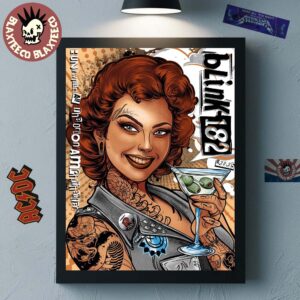 Blink-182 Huntsville Alabama 2025 Venue Poster At The Orion Amphitheater On September 22 2025 Home Decor Poster Canvas