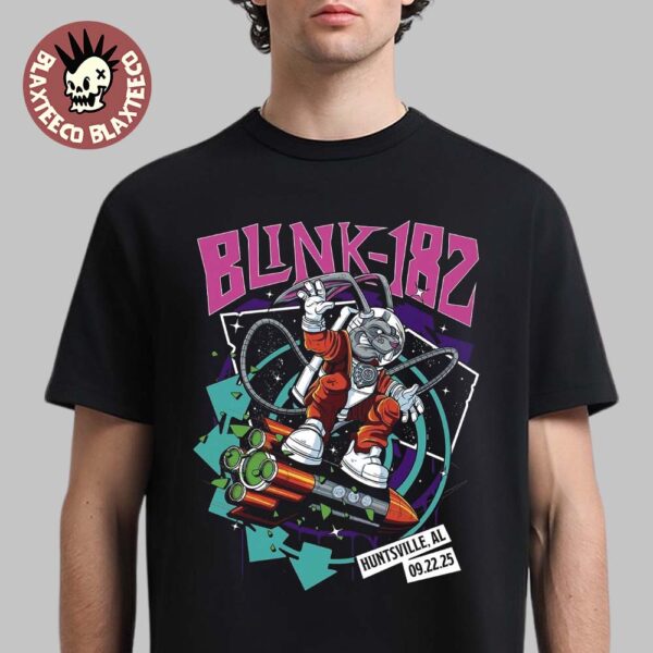 Blink-182 Huntsville Alabama 2025 Venue Tee At The Orion Amphitheater On September 22 2025 Rocket Rabbit Astronaut Unisex T-Shirt