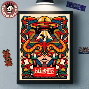 Blink 182 Missionary Impossible Tour 2025 Raleigh North Carolina Venue Poster At Coastal Credit Union Music Park At Walnut Creek On September 3 2025 Poster Canvas