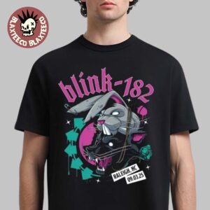 Blink 182 Missionary Impossible Tour 2025 Raleigh North Carolina Venue Tee At Coastal Credit Union Music Park At Walnut Creek On September 3 2025 T-Shirt