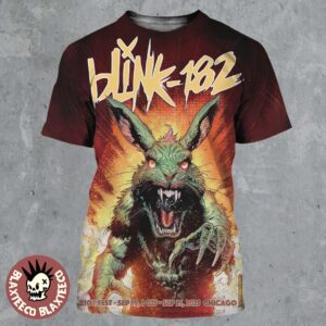 Blink 182 Riot Fest 2025 In Chicago IL Gig Poster On September 19-21 2025 All Over Print Shirt