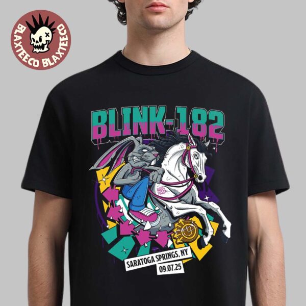 Blink 182 Saratoga Springs New York 2025 Venue Tee Missionary Impossible Tour At Broadview Stage At SPAC On September 7 2025 T-Shirt