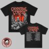 Cannibal Corpse North American Tour 2025 Merch Skull Maggot 2025 Tour T-Shirt