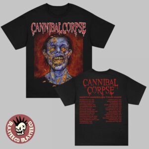 Cannibal Corpse North American Tour 2025 Merch Skull Maggot 2025 Tour T-Shirt