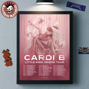 Cardi B Little Miss Drama Tour 2026 North America Schedule Dates Home Decor Poster Canvas