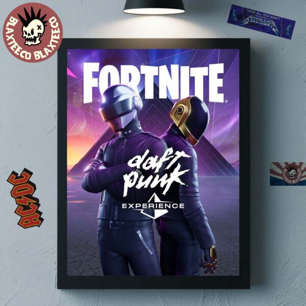 Daft Punk X Fortnite Music Experience Home Decor Poster Canvas