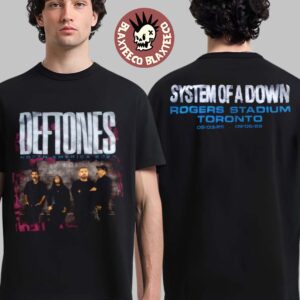 Deftones North America 2025 X System Of A Down Toronto Canada 2025 Venue Tee At Rogers Stadium On September 3 And 5 2025 Two Sided T-Shirt