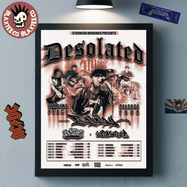 Desolated Finding Peace Release Tour 2025 Europe And UK Dates On December Home Decor Poster Canvas