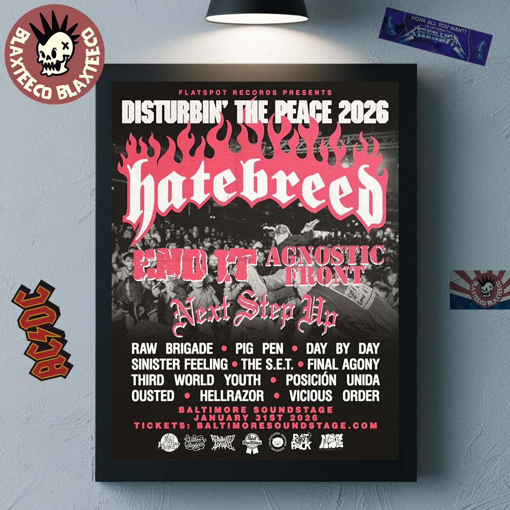 Disturbin’ The Peace 2026 Festival At The Baltimore Soundstage in Baltimore MD on January 31 2026 Full Lineup Home Decor Poster Canvas