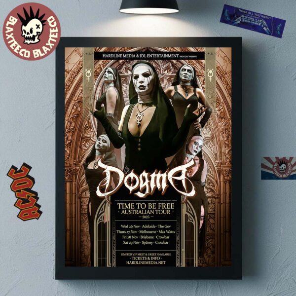 Dogma Time To Be Free Australian Tour 2025 Schedule Dates Home Decor Poster Canvas