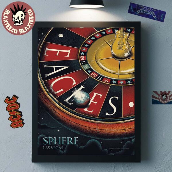 Eagles Live At Sphere Las Vegas On September 12 And 13 2025 Venue Poster Roulette Art Home Decor Poster Canvas