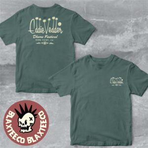 Eddie Vedder Ohana Festival 2025 Merchandise Dana Point CA At Doheny State Beach On September 26-28 2025 Palm Script Green T-Shirt