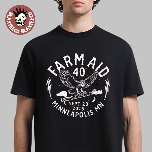 Farm Aid 40 Minneapolis Minnesota On September 20 2025 Barn Owl T-Shirt