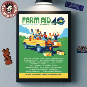 Farm Aid 40 Minneapolis Minnesota On September 20 2025 Full Lineup Poster Canvas For Home Decor