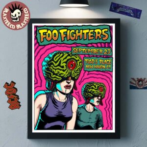 Foo Fighters New Haven Connecticut 2025 Venue Poster At Toad’s Place On September 23 2025 Home Decor Poster Canvas