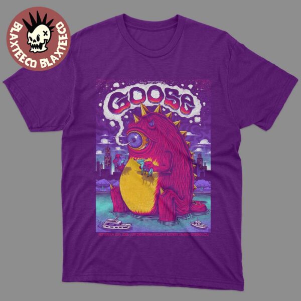 Goose Chicago Illinois 2025 Gig Poster At Huntington Bank Pavilion At Northerly Island On September 20 2025 Unisex T-Shirt