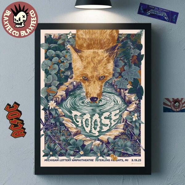 Goose Sterling Heights Michigan 2025 Venue Poster At Michigan Lottery Amphitheatre On September 19 2025 Home Decor Poster Canvas