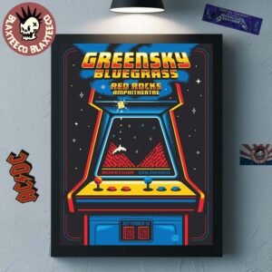Greensky Bluegrass Red Rocks Amphitheatre Venue Poster In Morrison Colorado On September 13 2025 Home Decor Poster Canvas