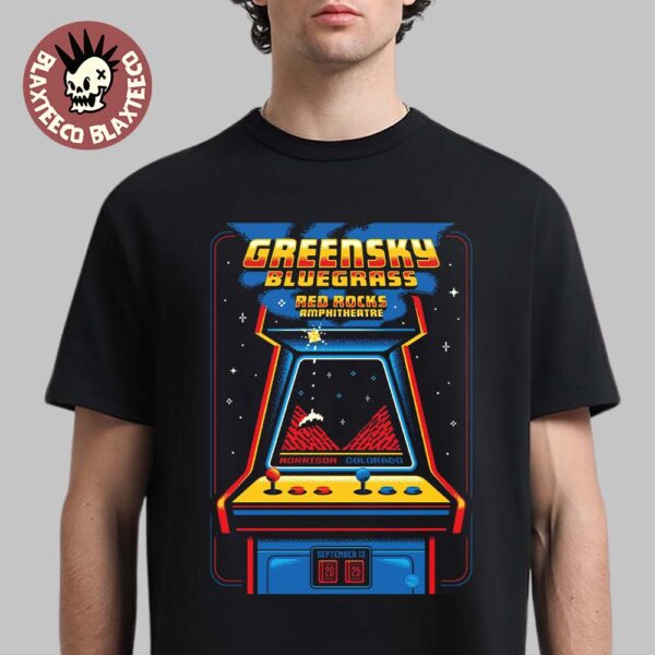 Greensky Bluegrass Red Rocks Amphitheatre Venue Poster In Morrison Colorado On September 13 2025 Unisex T-Shirt