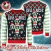 Misfits Band Crimson Ghost Pattern Classic Knitted Black Ugly Christmas Sweater