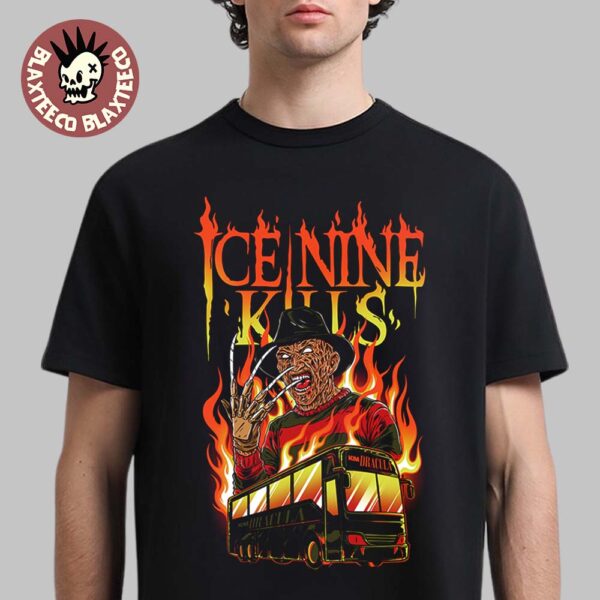 Ice Nine Kills Tasmanian Devil In A Tour Bus Fire Kim Dracula Tee