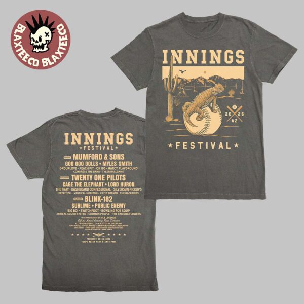 Innings Festival Tempe Arizona 2026 At Tempe Beach Park And Arts Park On February 20-22 2026 Desert Slider Lineup T-Shirt