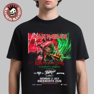 Iron Maiden Run For Your Lives 2026 Knebworth UK On 11 July 2026 T-Shirt